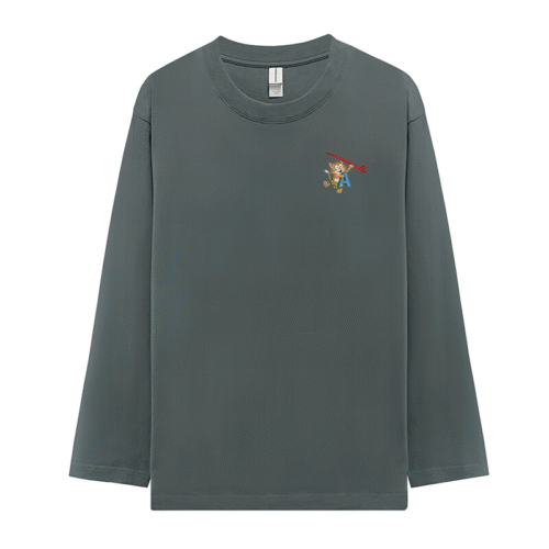 Custom Solid-Color Long-Sleeve T-Shirt Printing