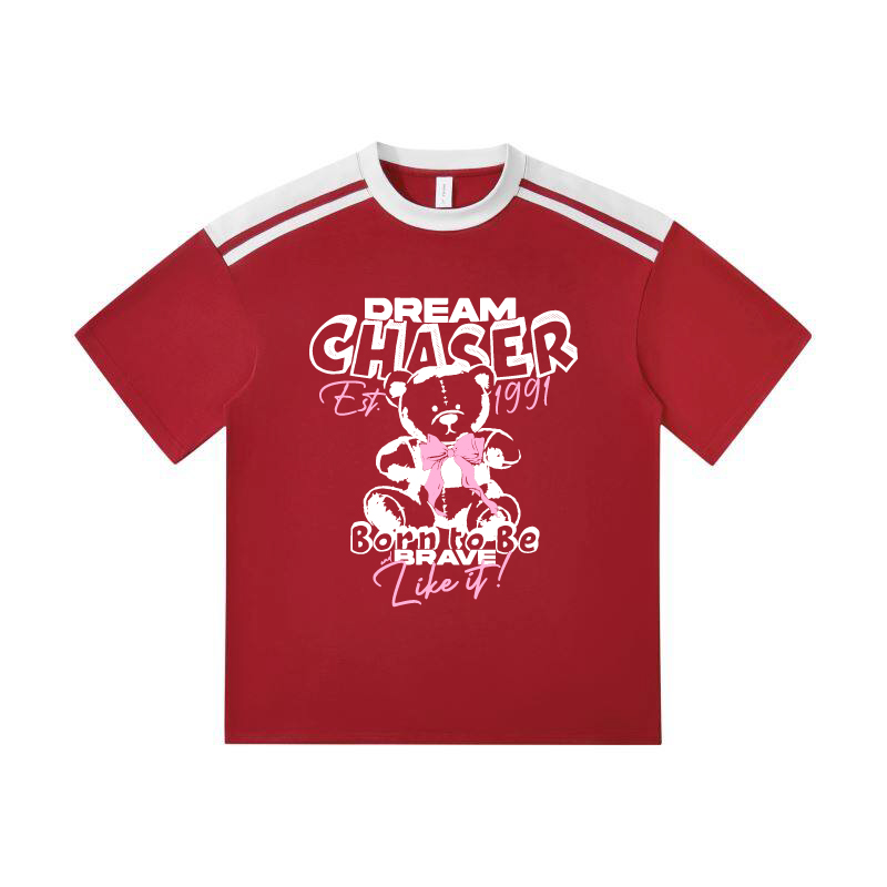 Custom Drop-Shoulder T-Shirt Printing