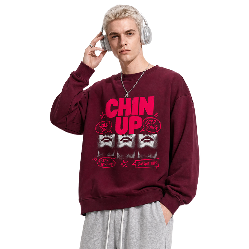 Custom Korean-style Casual Sweatshirt Printing