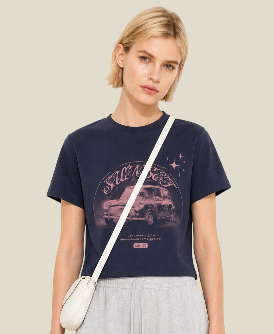 Impressão de t-shirts personalizadas de corte curto